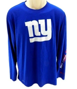 NFL Team Apparel Nike NY Giants Shirt Men's Size M Dri-Fit Long-Sleeve Team Logo - Picture 1 of 8