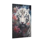 White Tiger Canvas Oil Painting Paint Splatter Print Tiger Nature Wall Art Decor