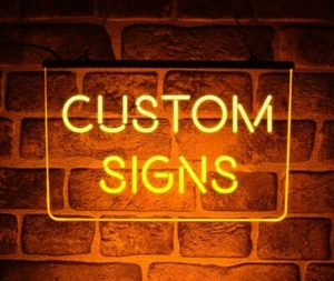 Custom LED Neon Light Up Sign | Hanging USB Wall Window Display For Home Bar Pub - Picture 1 of 14