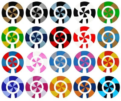 ACCLAIM Self Adhesive Spiral Bowls Bowlers Stickers Sets Of 4 Self Adhesive - Image 1 of 2