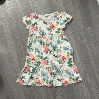 Vestido informal floral con capas para niña talla XS azul marino antiguo Foto 1 de 4