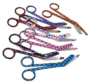 7 Lister Bandage Scissors 5.5" Stainless Steel Pet Paws Print Cut Adhesive Wraps