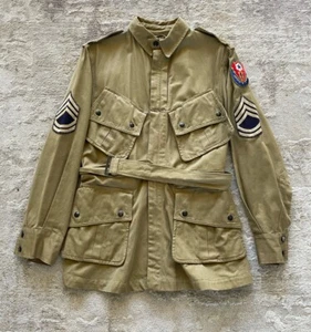 Vintage 40s WW2 US ETOUSA M42 Paratrooper Jump Jacket Size 38R  - Picture 1 of 14