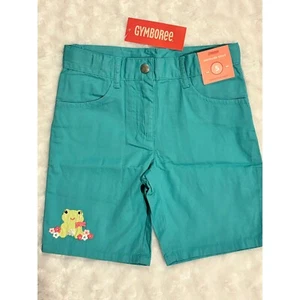 NWT Gymboree Flower Garden Teal Frog Appliqué Bermuda Shorts 5 - Picture 1 of 8