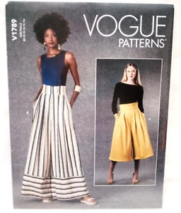 Vogue V1789 Misses Wide Legged Palazzo Pants Size 16 -24Uncut Sewing Pattern NEW - Picture 1 of 3