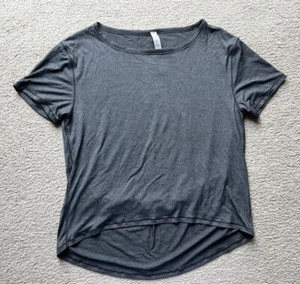 Lululemon Fall In Place Short Sleeve Heathered Black Gray Grey T-shirt Tee Top 6 - Picture 1 of 13