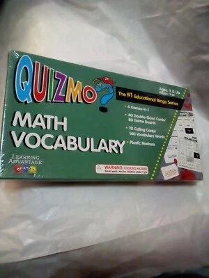 QUIZMO Math Vocabulary Math Bingo Games for Kids Homeschool After school NEW - Image 1 of 4