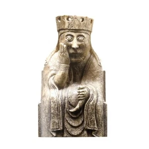 Lewis Chessmen Queen Die cut Greetings card approximately 8.5 x 14.5 cms - Picture 1 of 2