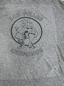 Breaking Bad Los Pollos Hermanos T-shirt Vintage Style Gray Graphic Mens XL EUC - Picture 1 of 5