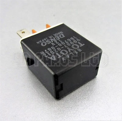 Toyota Avensis Corolla Yaris Black Relay Denso 90987-02012 156700-0870 4-PIN - Image 1 of 4