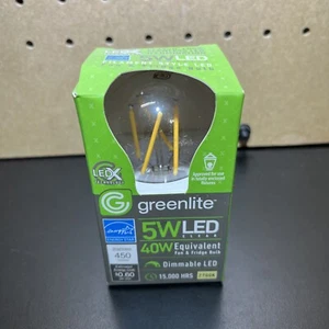 Led Light Bulb 2700k 40w Equivalent 5w Led Dimmable Greenlite-Fan/fridge - NEW - Picture 1 of 5