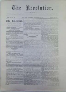 Elizabeth Cady Stanton / The Revolution December 31 1868 Vol II No 26 - Picture 1 of 1