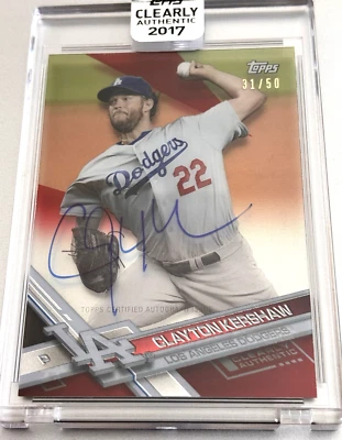 2017 Topps Clearly Authentic Autographs - #CAAU-CK Clayton Kershaw (AU) - Image 1 of 3