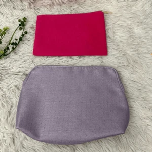 Lancome 2 piece lot Makeup Cosmetic zip organizer Pouch Bags lavender pink NEW - Picture 1 of 9