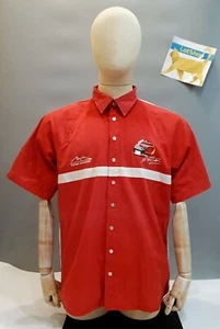 Michael Schumacher F1 Fórmula 1 Vintage Ferrari Rojo Algodón Botón Camisa Tal... - Imagen 1 de 9