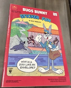BUGS BUNNY 1984 STICKER FUN 16 RIDDLES 16 STICKERS WESTERN PUBLISHING UNUSED - Picture 1 of 11