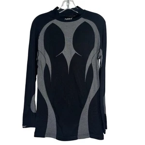Rukka XXL-3XL Men's Black Long Sleeve Mock Neck Athletic Base Layer Top - Picture 1 of 5