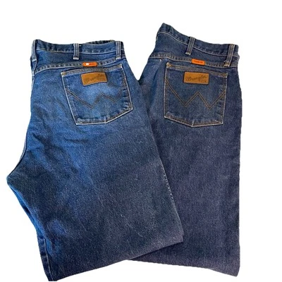 2 Pair Wrangler FR Jeans Mens 38x34 Flame Resistant Classic Fit 13MWZ Work Pants - Image 1 of 4