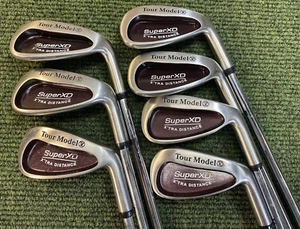 Tour Model V Super XD Golf Iron Set 3,4,5,6,7,8,9 RH Steel Shaft X'tra Distance - Picture 1 of 13