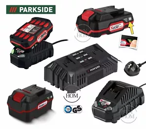 Batería de iones de litio Parkside 20v 2AH / 4AH - cargador rápido simple / doble *Equipo X20v* - Imagen 1 de 19