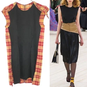 Celine Phoebe Philo 2017 Runway Plaid Check Back Zip Tops Blouse 36 - Picture 1 of 11