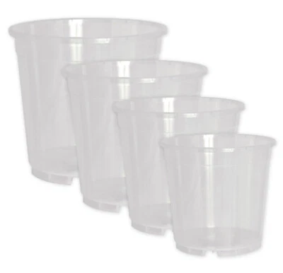 Geli Orchideentopf Kunststoff Transparent alle Größen