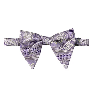 Men's Jacquard Pre-tied Oversize Bow Ties Tuxedo Bowtie for Wedding Groom Party - Picture 1 of 18