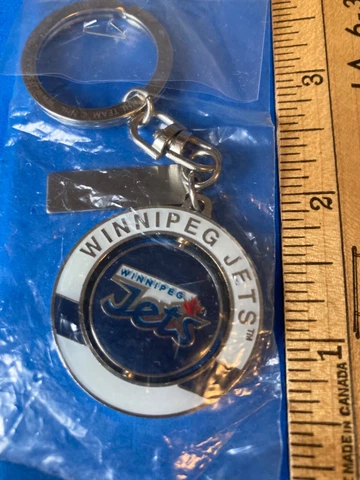 NHL Hockey Keychain Winnipeg Jets Logo Spinner Key Chain Cover