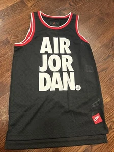 Nike Air Jordan Red & Black Basketball Mesh Jersey Youth Boys Large Jump Man - Picture 1 of 9