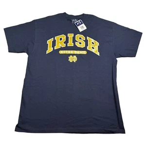 Vintage Notre Dame Fightin' IRISH Spellout T-Shirt Gr. Large NCAA NEU MIT ETIKETT - Bild 1 von 9