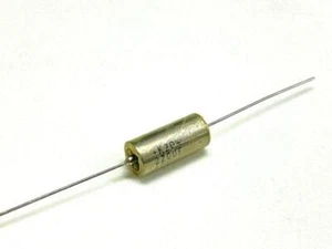 Kemet 220uF 10 V 20 % T110D227M010AS fester bleihaltiger axialer Tantalkondensator - Bild 1 von 4