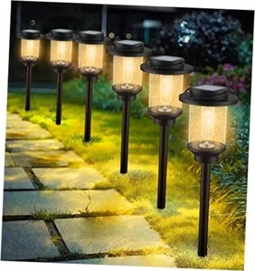 Solar Outdoor Lights Waterproof, Bright Solar Pathway Lights for Walkway Yard - Picture 1 of 8