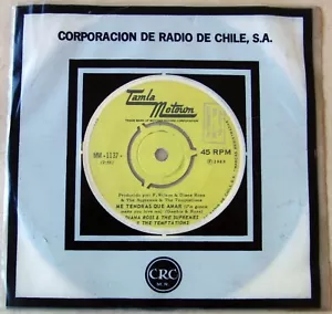 DIANA ROSS & SUPREMES & TEMPTATIONS 45 PROMO Mega Rare CHILE 7" '69 TAMLA MOTOWN - Picture 1 of 4