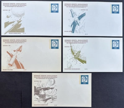 Alemania Berlín Lote de 5 tarjetas de papelería postal Hermann Oberth-Gesellschaft Foto 1 de 2