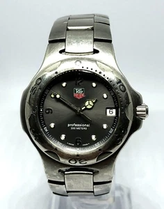 TAG HEUER Kirium Moneyball Quartz Watch. 37mm. Grey Sunburst Dial. Date. Men`s. - Picture 1 of 10