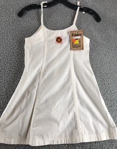 Kidokay Nuevo Vestido Blanco de Algodón Niñas Talla 8 Años Ajustable Correas Spagettii - Imagen 1 de 14