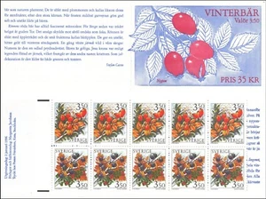 Berries Winter Frost Berries Red And Blue Sweden Mint Stamp Booklet MNH 1996 - Picture 1 of 3