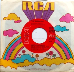THE GUESS WHO American Woman/No Sugar Tonight- Vinyl 45rpm 447-0835- RCA - Picture 1 of 5