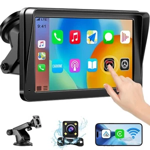 7" Double Din Car Stereo Bluetooth FM Radio USB AUX Touch Screen Player - Picture 1 of 12