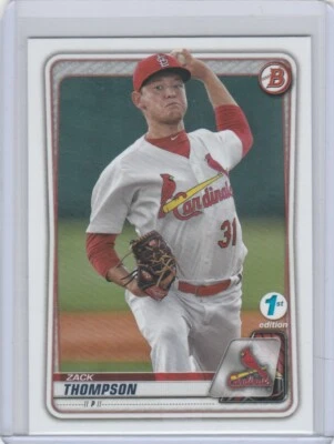 2020 Bowman 1st Edition Zack Thompson - St. Louis Cardinals - Image 1 of 2