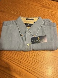 Bill Blass vintage long sleeve button down shirt size large Lockheed Martin Logo - Picture 1 of 6