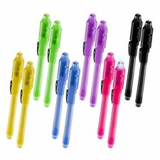 Invisible Disappearing Ink Pen Marker Secret Spy Message Writer With UV Light 12