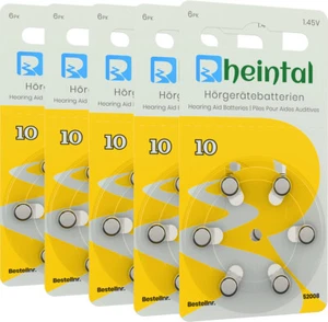 30er Pack Hörgerätebatterien Typ A10 10 PR70 Typfarbe Gelb - Bild 1 von 8