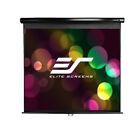 Elite Screens Manual 80" Pull Down Manual Projector Screen with AUTO LOCK Black