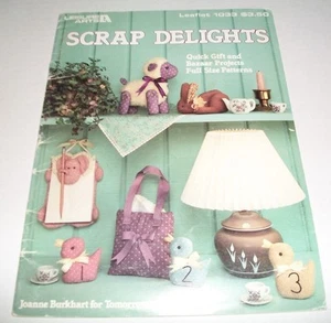 LEISURE ARTS 1985 LEAFLET PATTERN BOOK SCRAP DELIGHTS GIFT BAZAAR PROJECTS 1033 - Picture 1 of 4