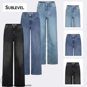 Sublevel Damen High Waist Retro Jeans mit weitem Bein - Bild 1 von 7