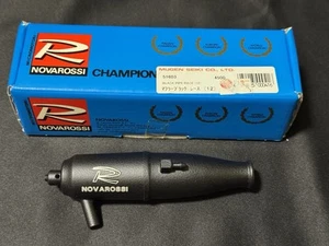 Novarossi On Road Muffler #51603 Black Pipe Race for 12 Engine New Made in Italy - Picture 1 of 2