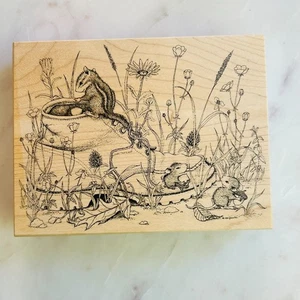 House Mouse Designs Finders Keepers Stampa Rosa Wood Stamp 1998 - Picture 1 of 8