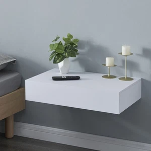 Wandregal Kärsämäki mit Schublade Weiß [en.casa] - Bild 1 von 5