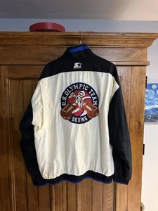 Starter Jacket Windbreaker USA Olympic Boxing Team Logo Vintage 90’s Men’s L - Picture 1 of 3